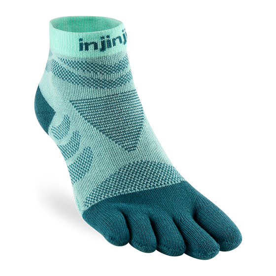 Injinji Women's Ultra Run Midweight Cushion - Quarter Toe Socks