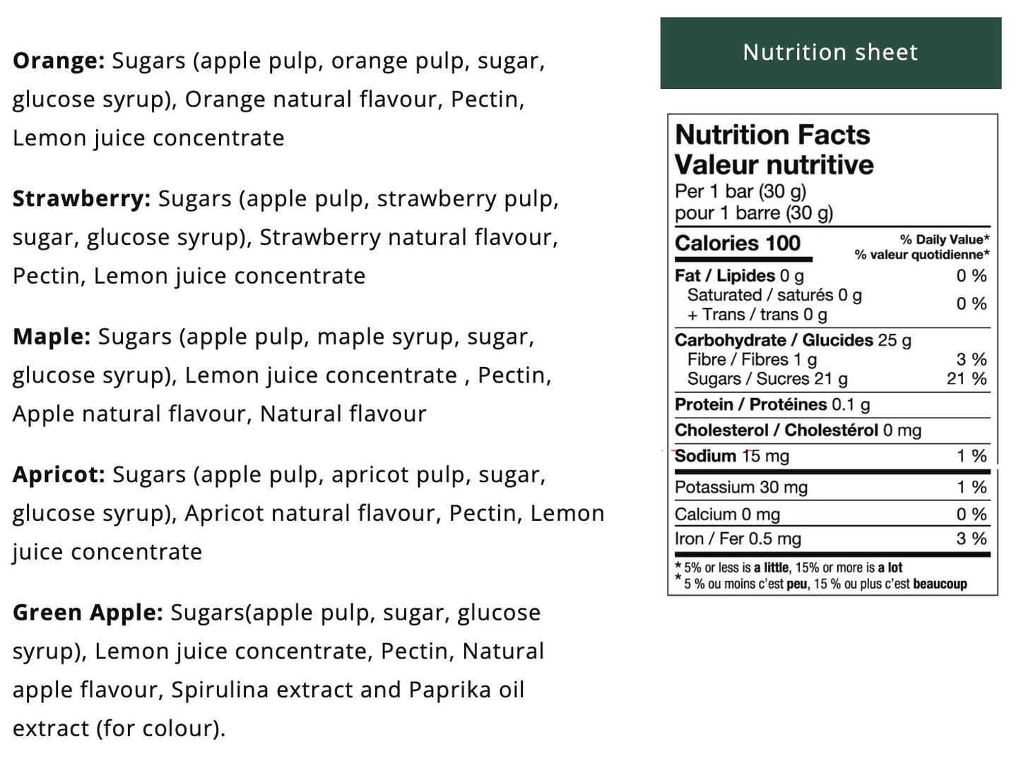 XACT Energy Fruit Bars