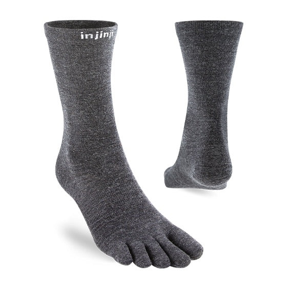Injinji Wool Liner Ultralight Cushion - Crew Toe Socks