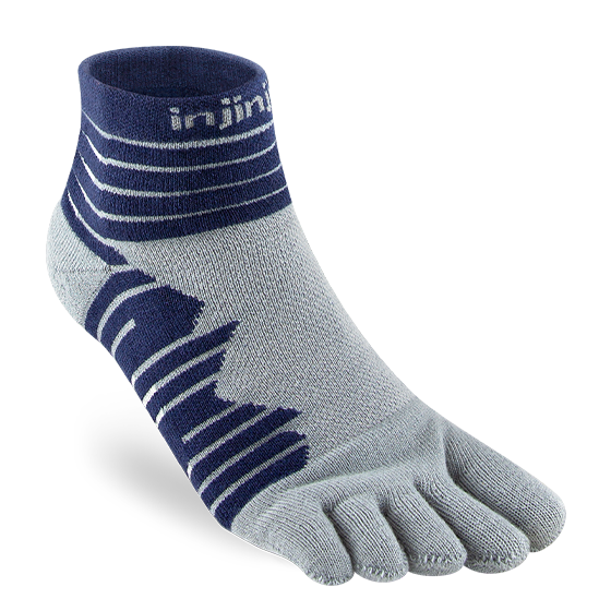 Injinji Ultra Run Midweight Cushion - Quarter Toe Socks