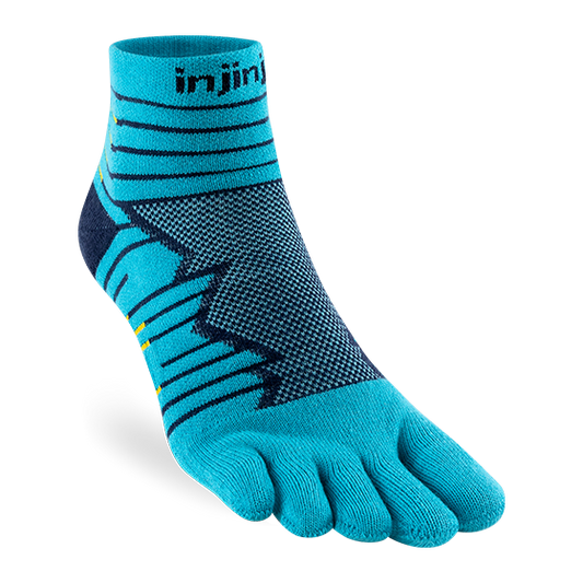 Injinji Ultra Run Midweight Cushion - Quarter Toe Socks