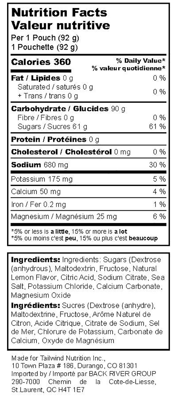 Tailwind High Carb Fuel Single Serving Packet