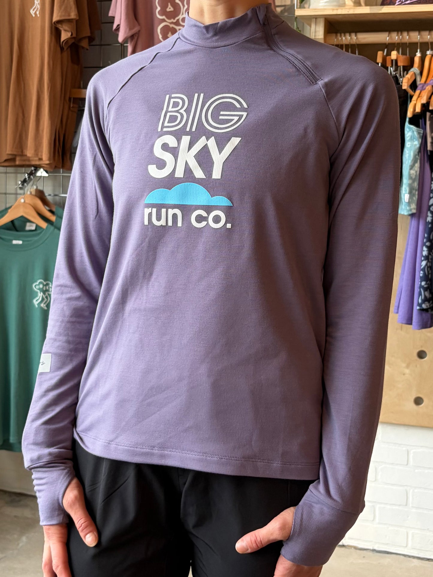 Women's Big Sky Run Co + Craft SubZ Zip Long Sleeve Jersey