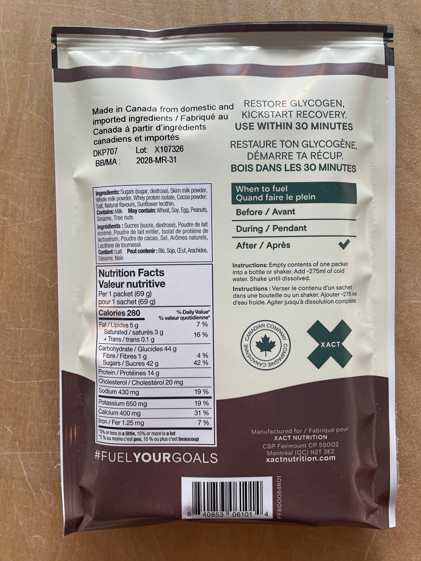 XACT Immediate Recovery Drink Mix 69g