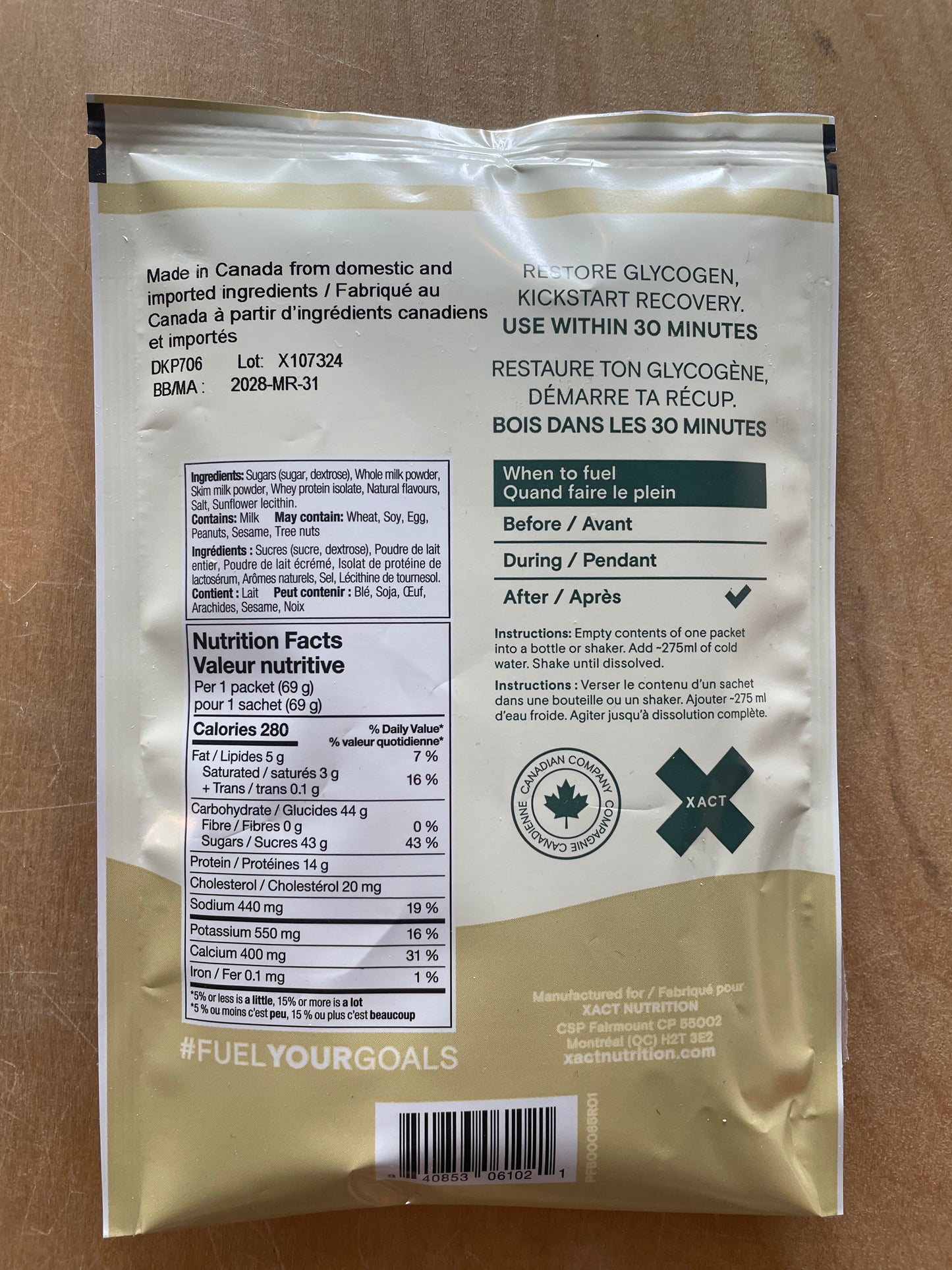 XACT Immediate Recovery Drink Mix 69g