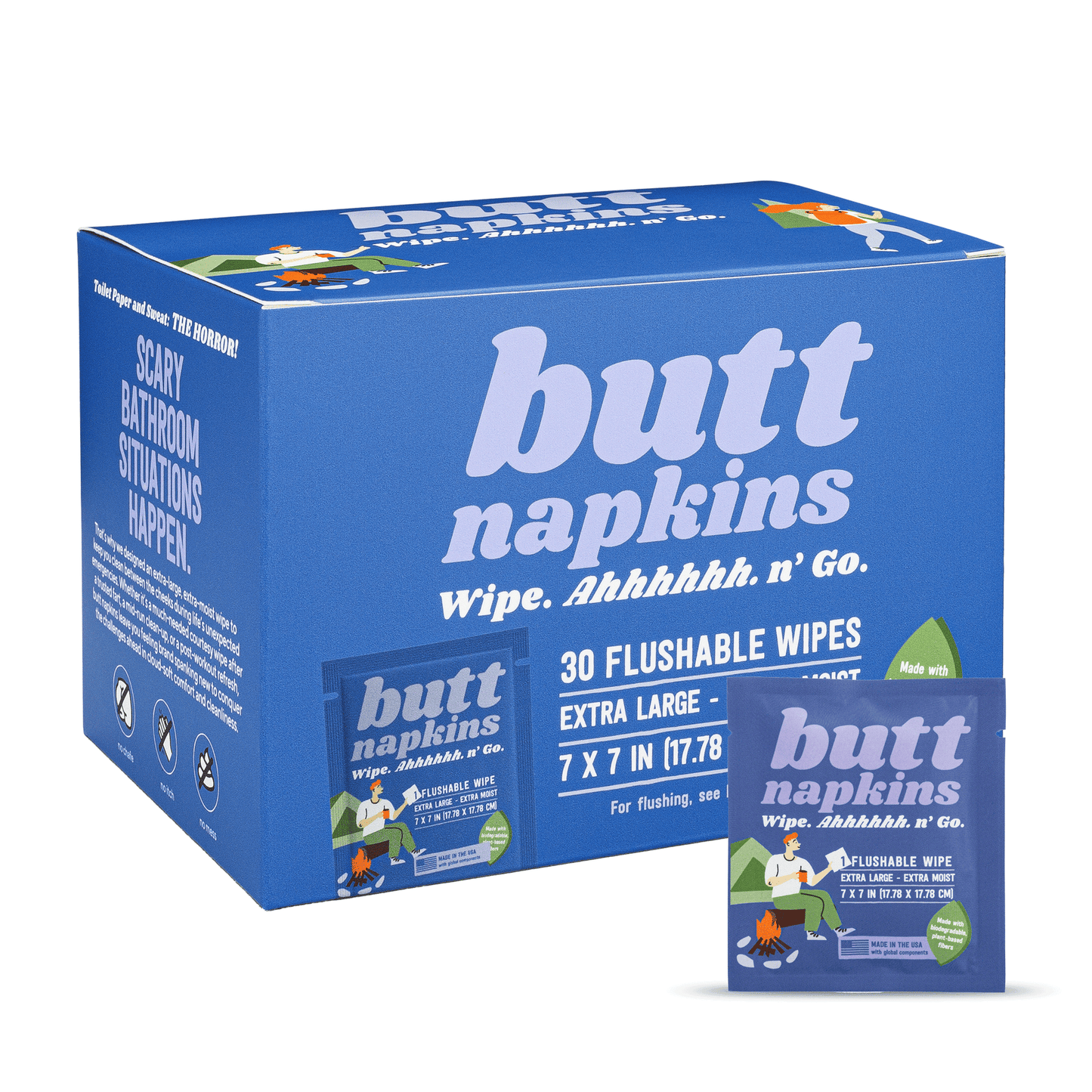 Butt Napkins Flushable Wipes